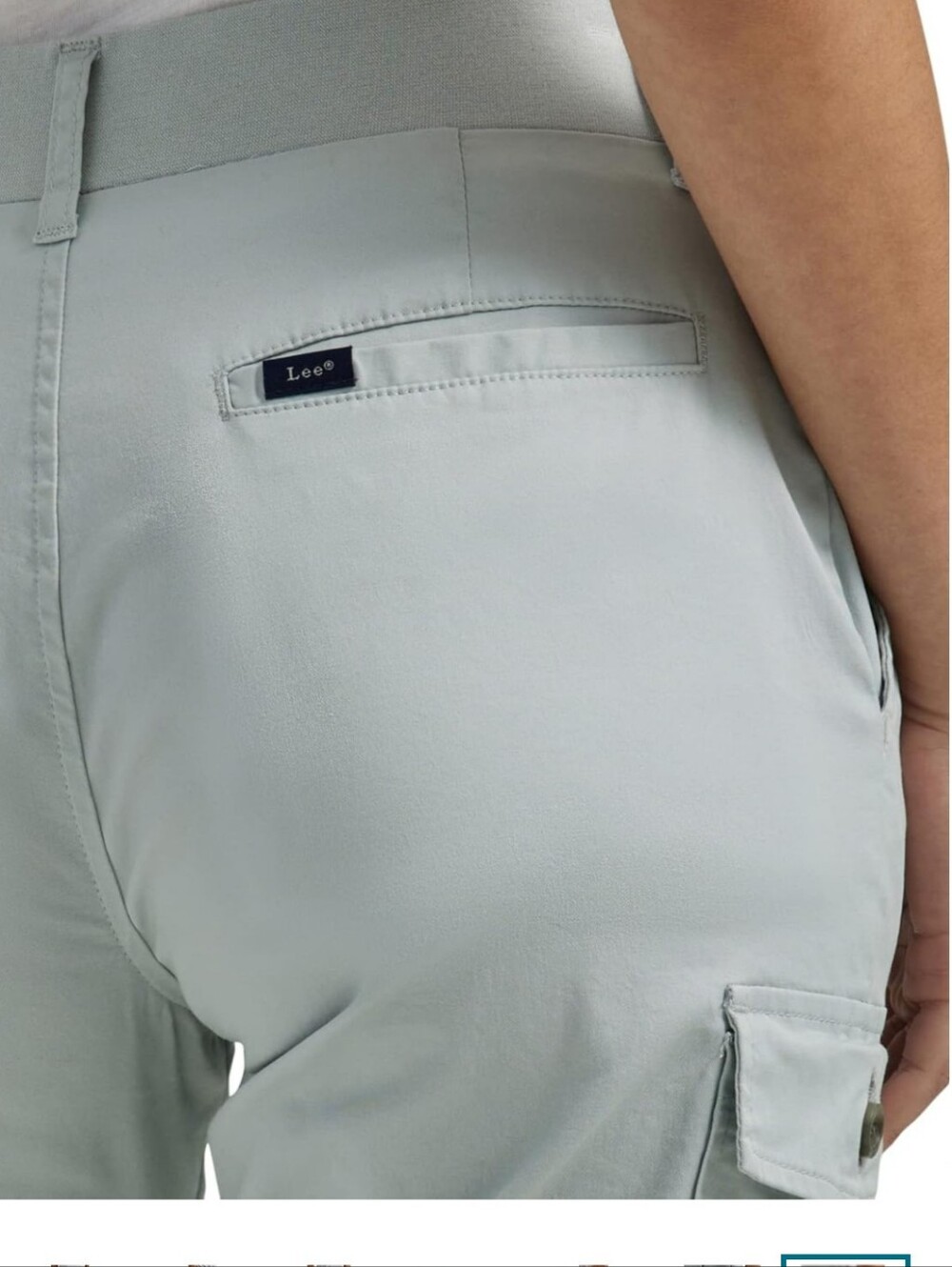 Lee Skimmer Pants in Summer Haze (Light Gray) NWT 22W - Picture 5 of 10